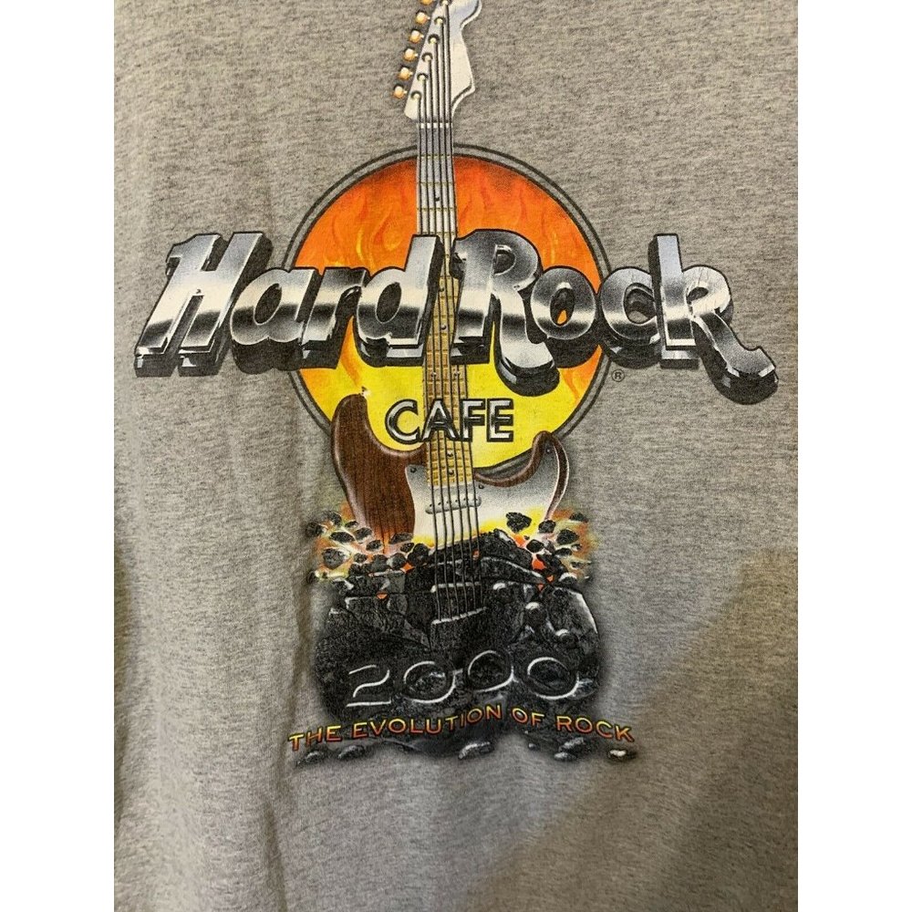 Hard Rock Cafe Gray Men’s Sz L 2000 Evolution of Rock Las Vegas T-Shirt